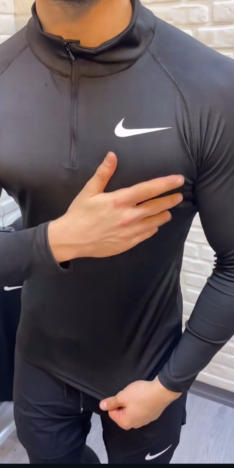 Yarım Fermuarlı Nike Compression Body
